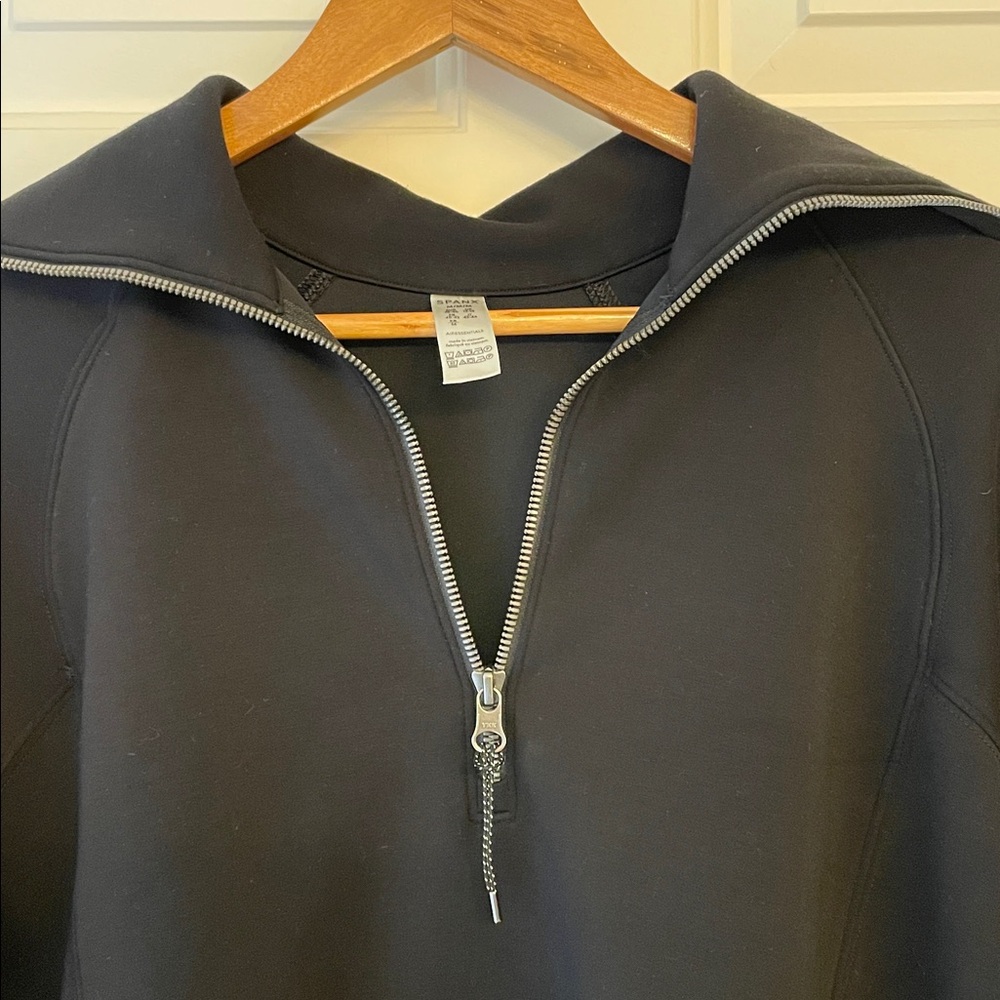 Spanx black AirEssentials half zip sweatshirt Med… - image 4